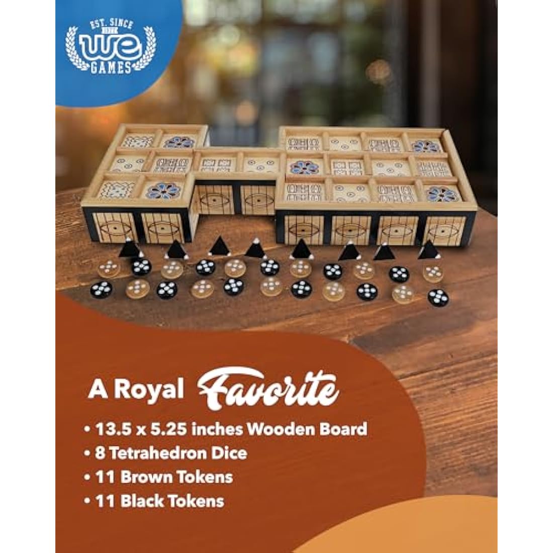 Royal Game of Ur - Ancient Wooden Board Game Replica by