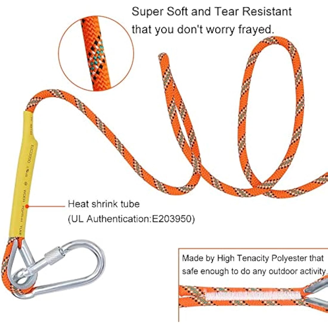 X XBEN 8mm Static Outdoor Rope | Heavy-Duty Safety Cord for Magnet Fishing