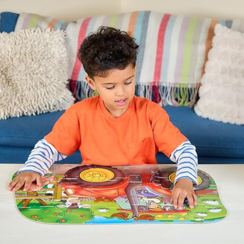 Orchard Toys Big Tractor Jigsaw Puzzle | 25-Piece Farm Shaped Puzzle