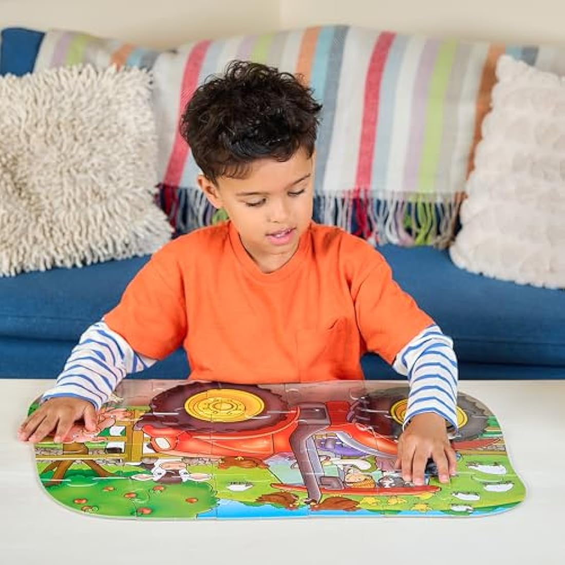 Orchard Toys Big Tractor Jigsaw Puzzle | 25-Piece Farm Shaped Puzzle