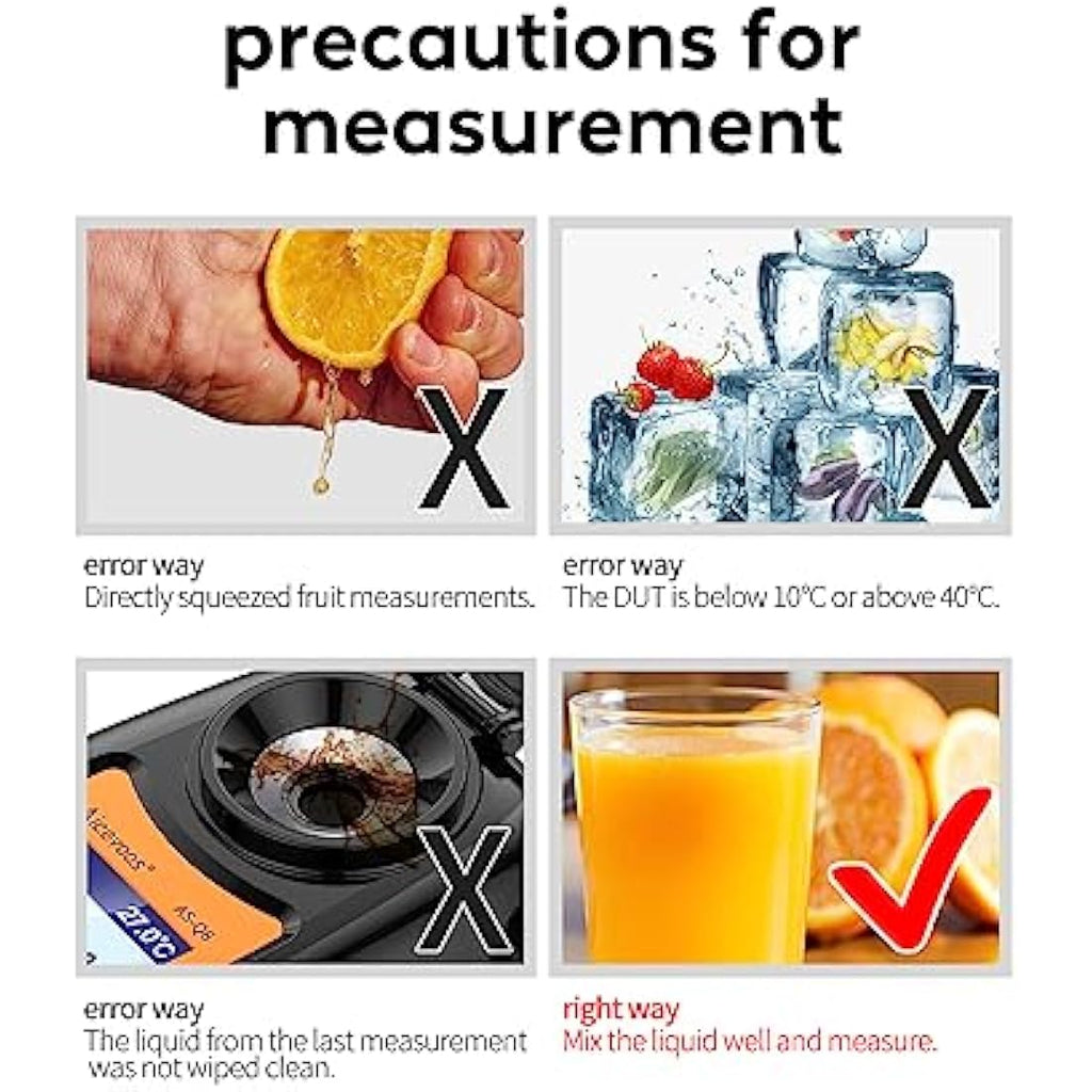 Aicevoos Digital Brix Refractometer | 0-35% Range Sugar Meter IP65