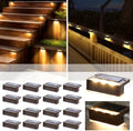 Solpex Solar Step Lights 16 Pack – Waterproof Outdoor Fence Lights, Brown