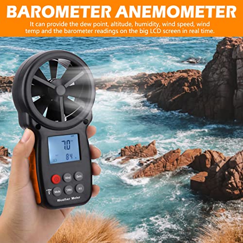 LYCEBELL Digital Anemometer & Barometer | Handheld Wind Speed Meter