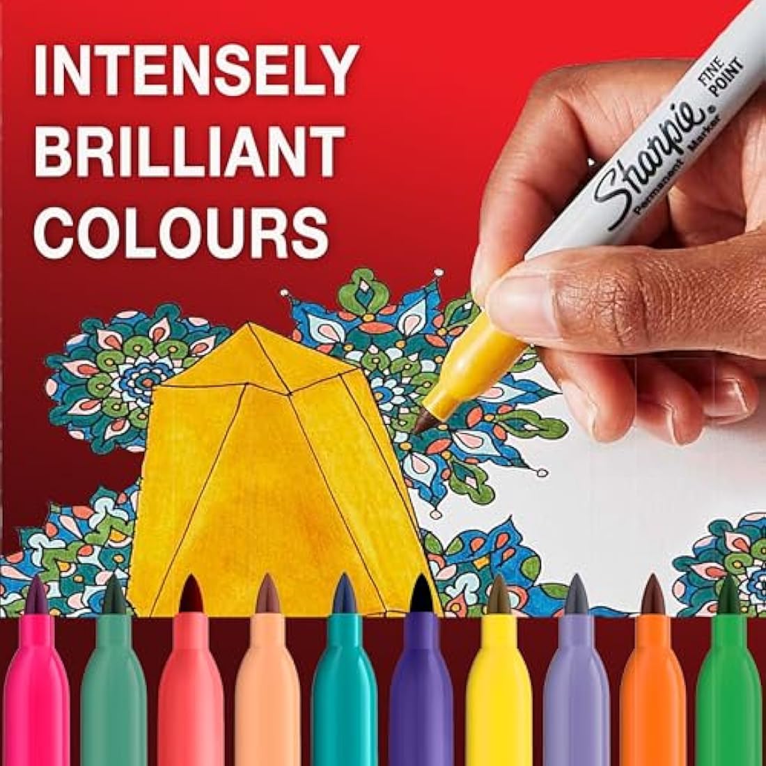 Sharpie Permanent Markers | Fine Point | Assorted Colours | 12 Pack