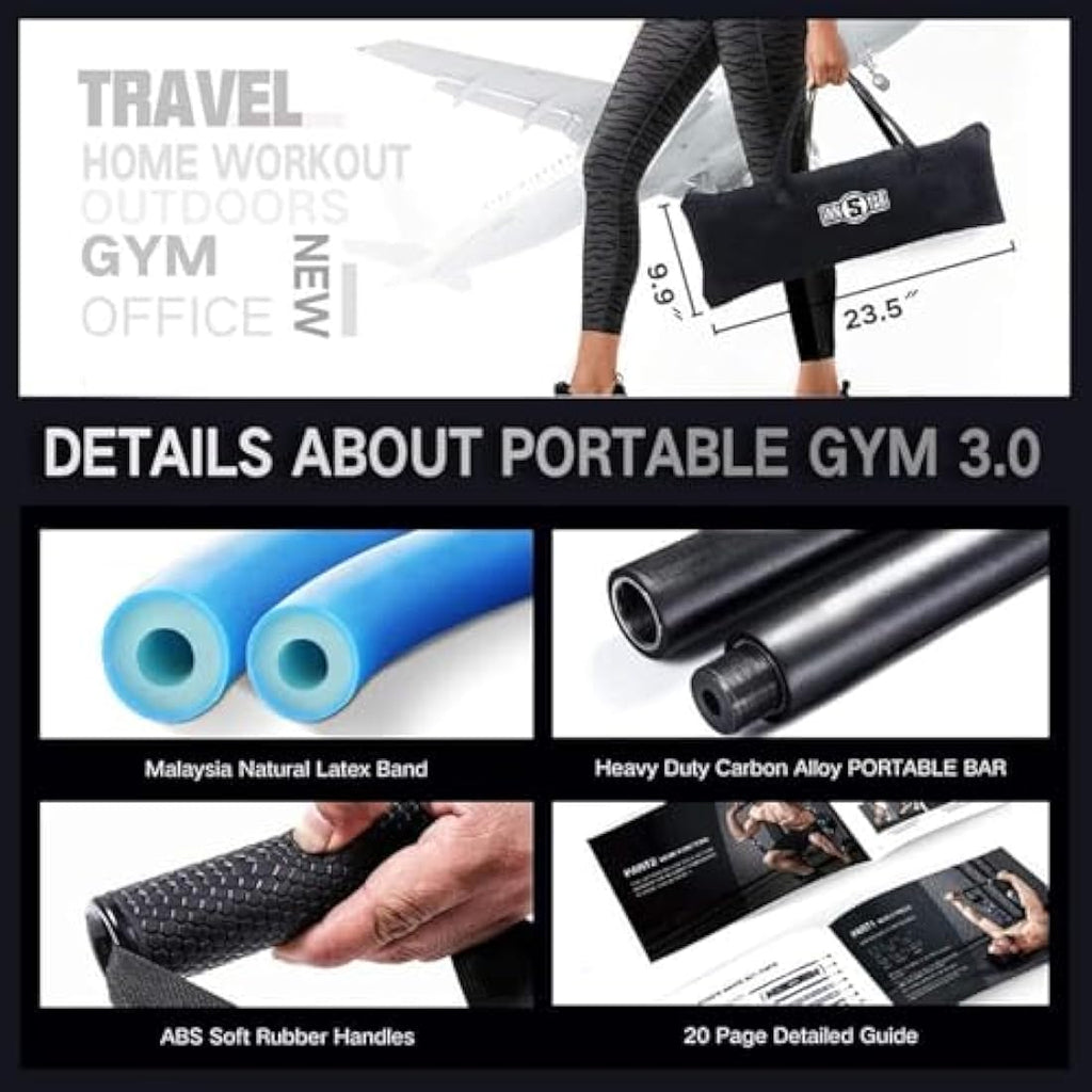 INNSTAR Portable Home Gym Set | Resistance Band Bench Press Kit