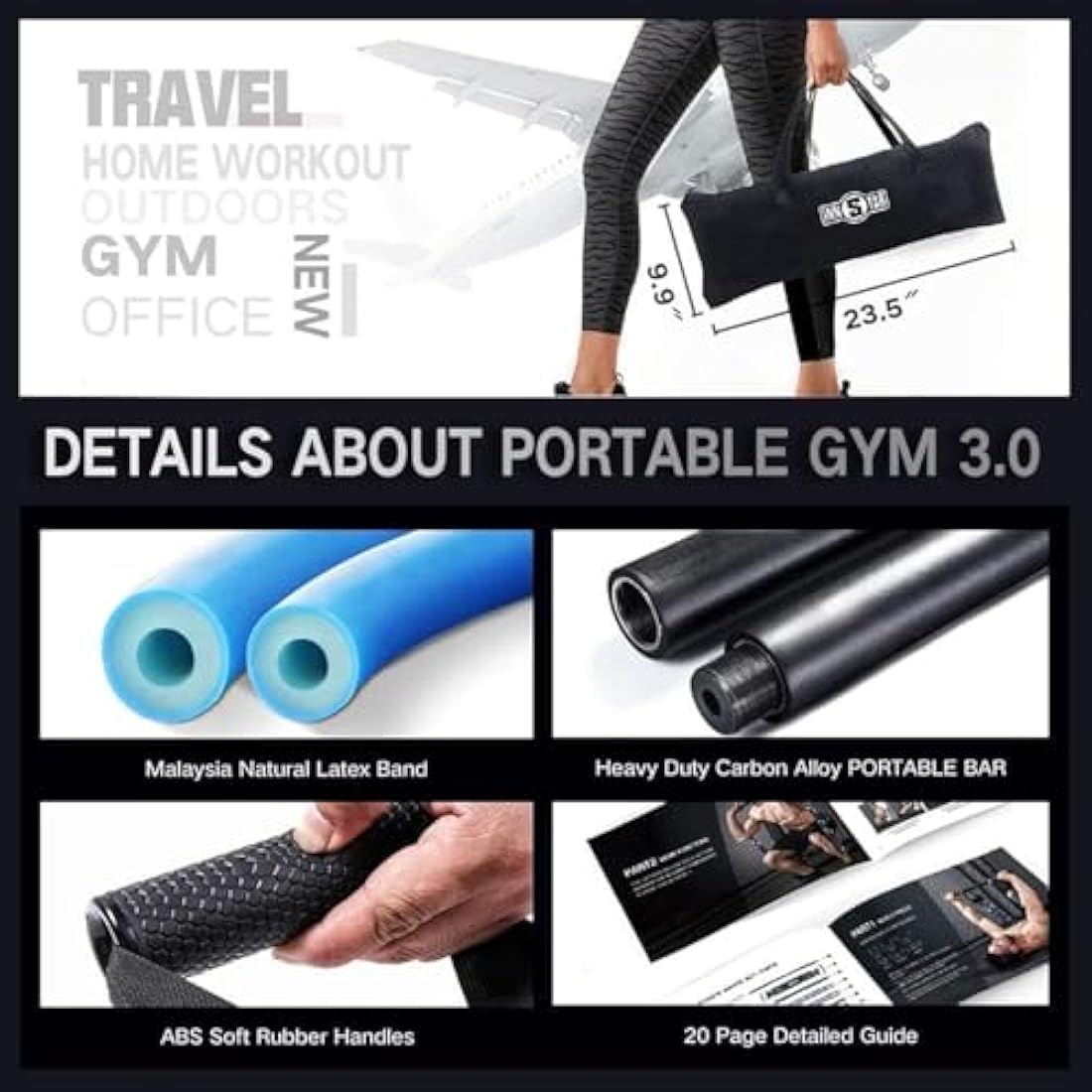INNSTAR Portable Home Gym Set | Resistance Band Bench Press Kit