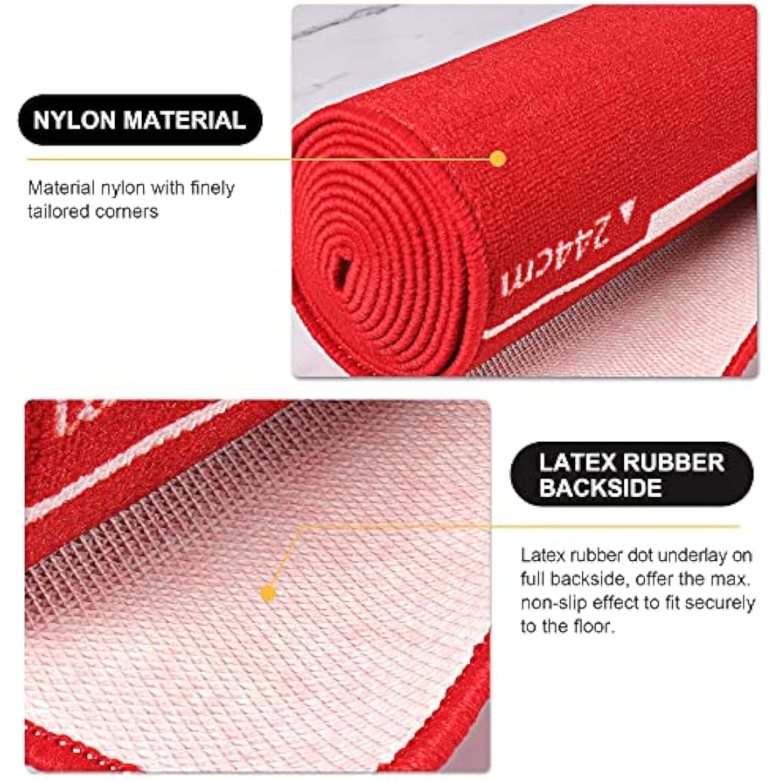 CyeeLife Dart Mat 65x295cm with Carry Bag and Oche Lines for Darts