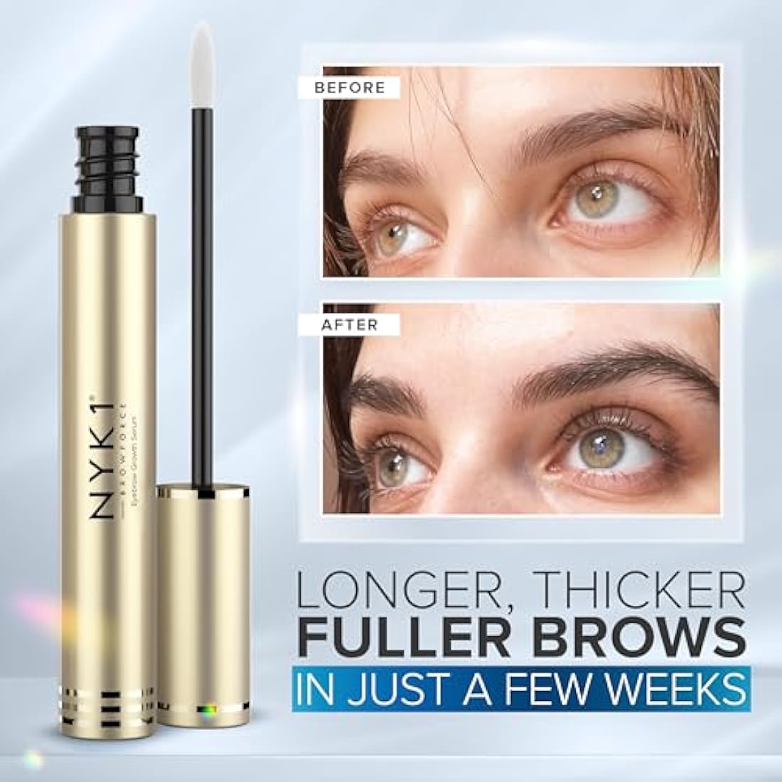 NYK1 BrowForce Eyebrow Growth Serum - 8ml XL for Thicker Fuller Brows