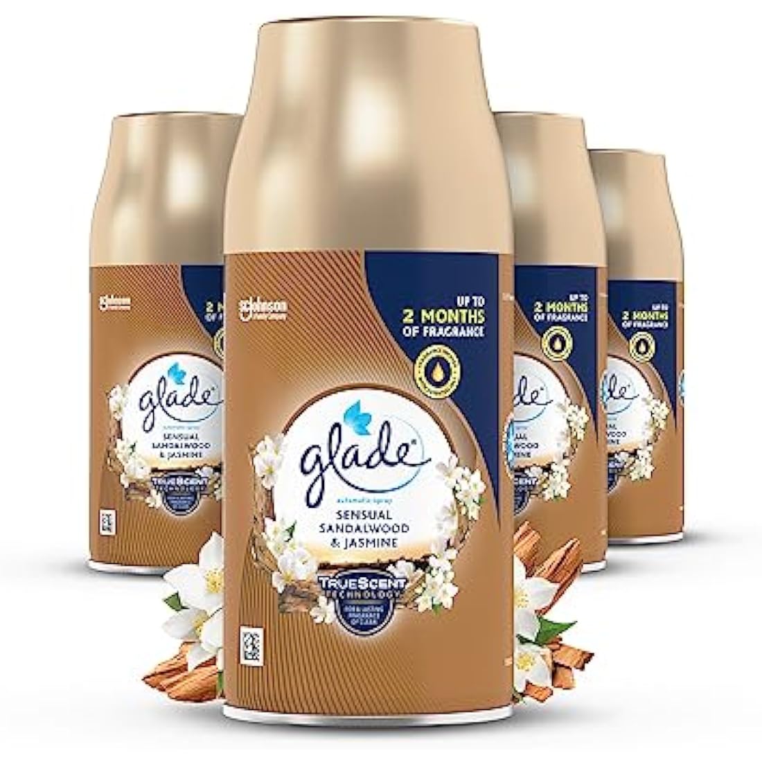 Glade Automatic Air Freshener Refill - Sandalwood & Jasmine - 4 Pack