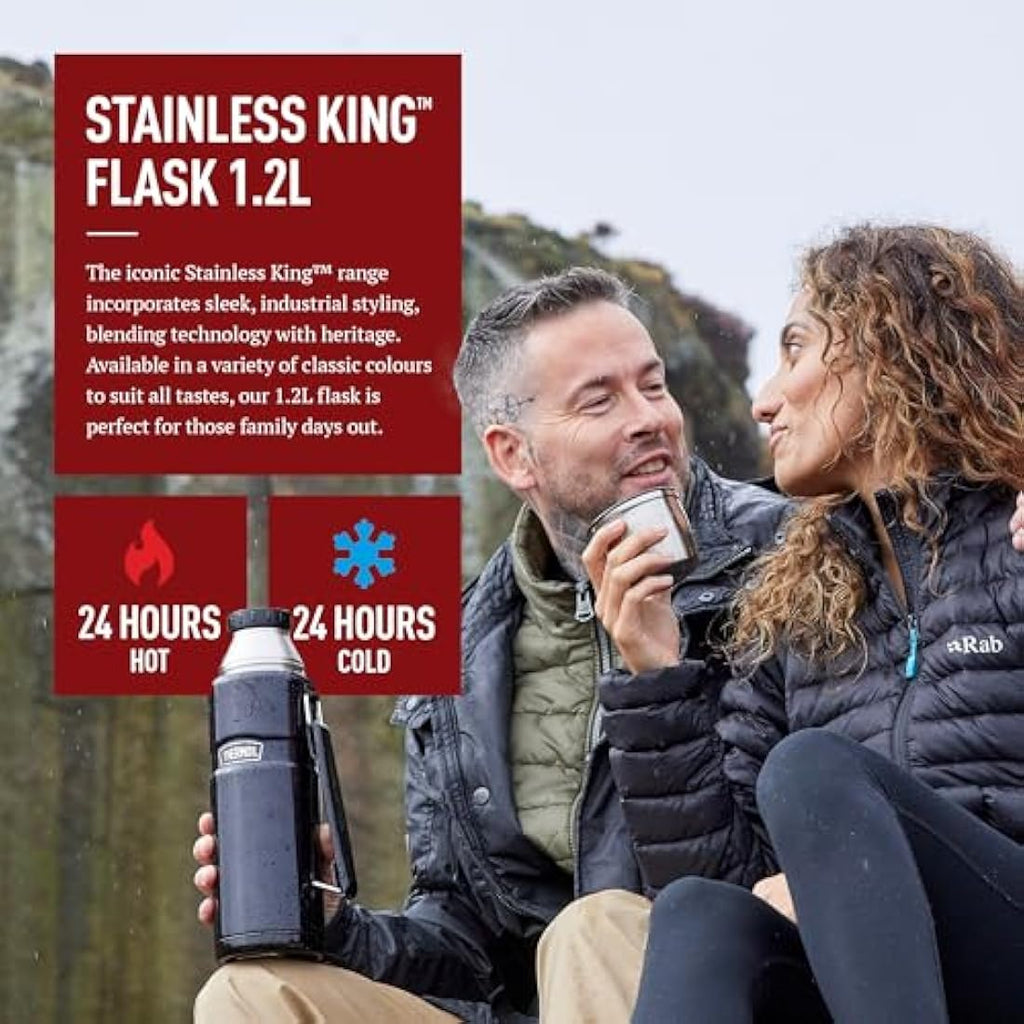Thermos Stainless King 1.2L Travel Flask – Insulated Steel Bottle