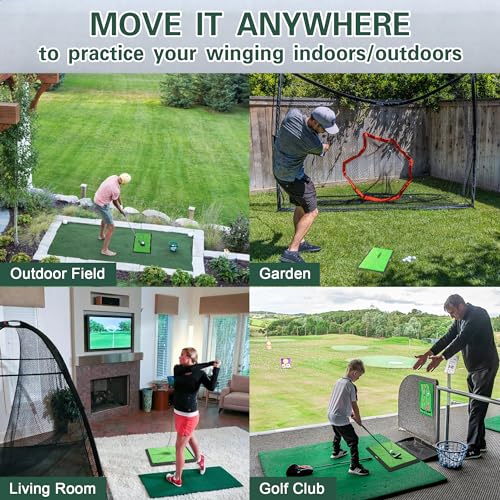 LIBERRWAY Golf Training Mat – Portable Swing Path Analyzer with Replacement