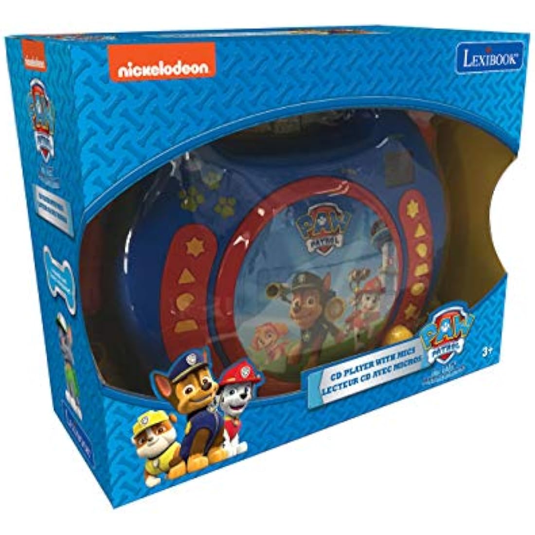 Lexibook Paw Patrol Portable CD Player with 2 Microphones - Blue