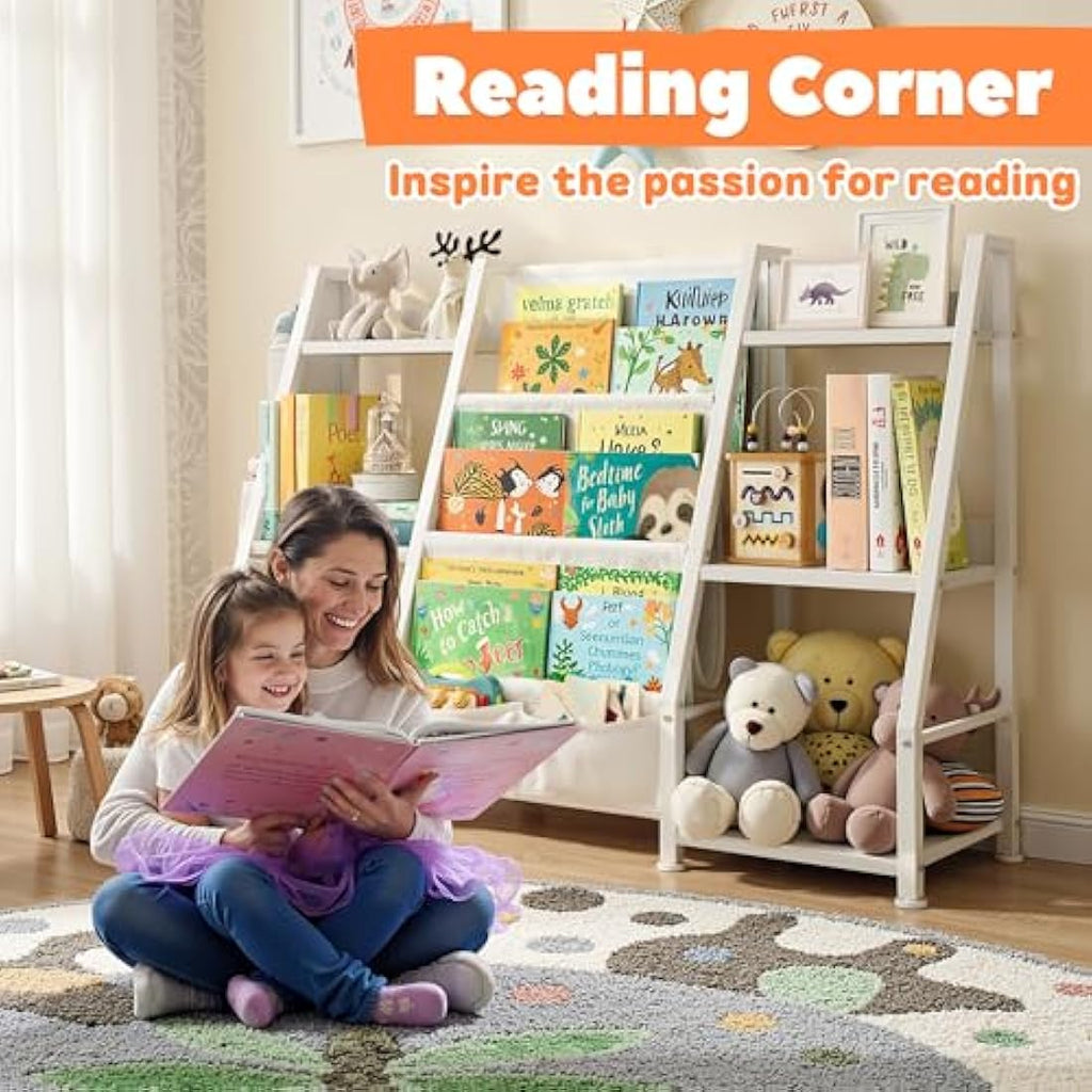 Kids Bookshelf & Toy Storage – 3-Tier Wooden Bookcase