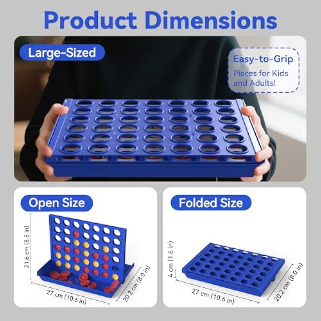 Pup Go Big Size 4 in a Row Board Game – Foldable Strategy Game for Kids