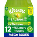 Kleenex Balsam Facial Tissues | Soothing Aloe Vera & Vitamin E | 12 Boxes