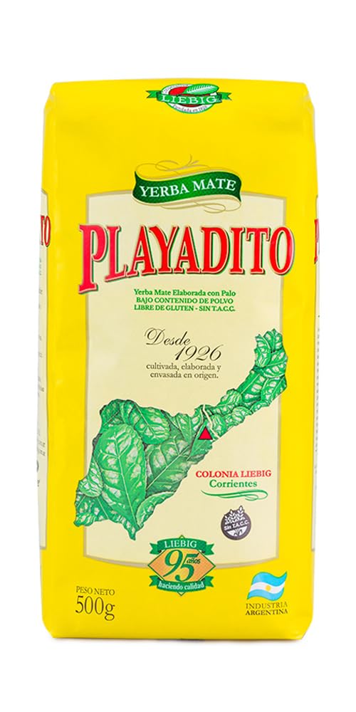 Playadito Yerba Mate Tea with Stems (Con Palos) - 2 x 500g Pack