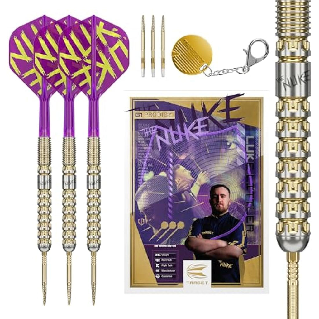 Target Darts Luke Littler Gen 1 Prodigy 90% Tungsten Steel Tip Swiss Point