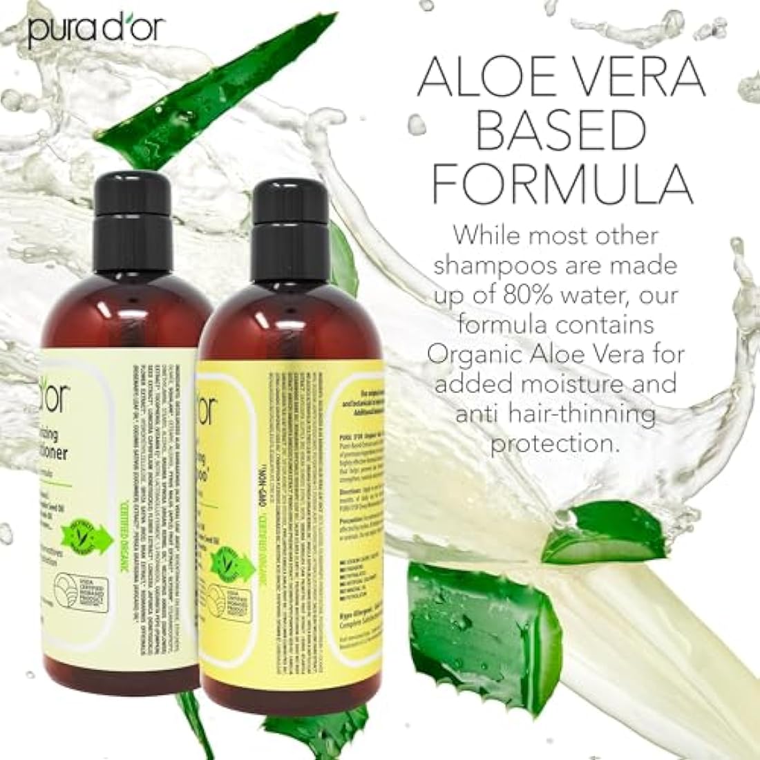 PURA D'OR Gold Label Anti-Thinning Shampoo & Conditioner Set