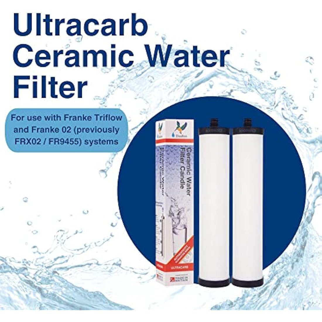 Doulton Ultracarb M15 Ceramic Water Filter 2-Pack for Franke Triflow