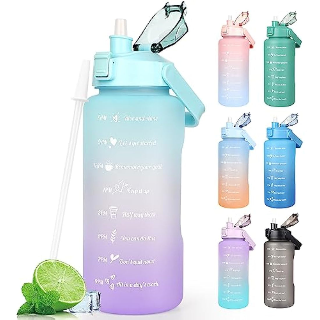 Jolof Store 2L Motivational Water Bottle | BPA Free Leakproof Sport Jug