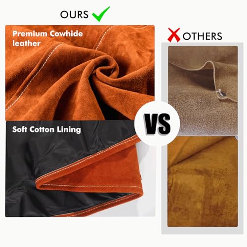 Leather Welding Apron | Heat Resistant Heavy Duty Cowhide