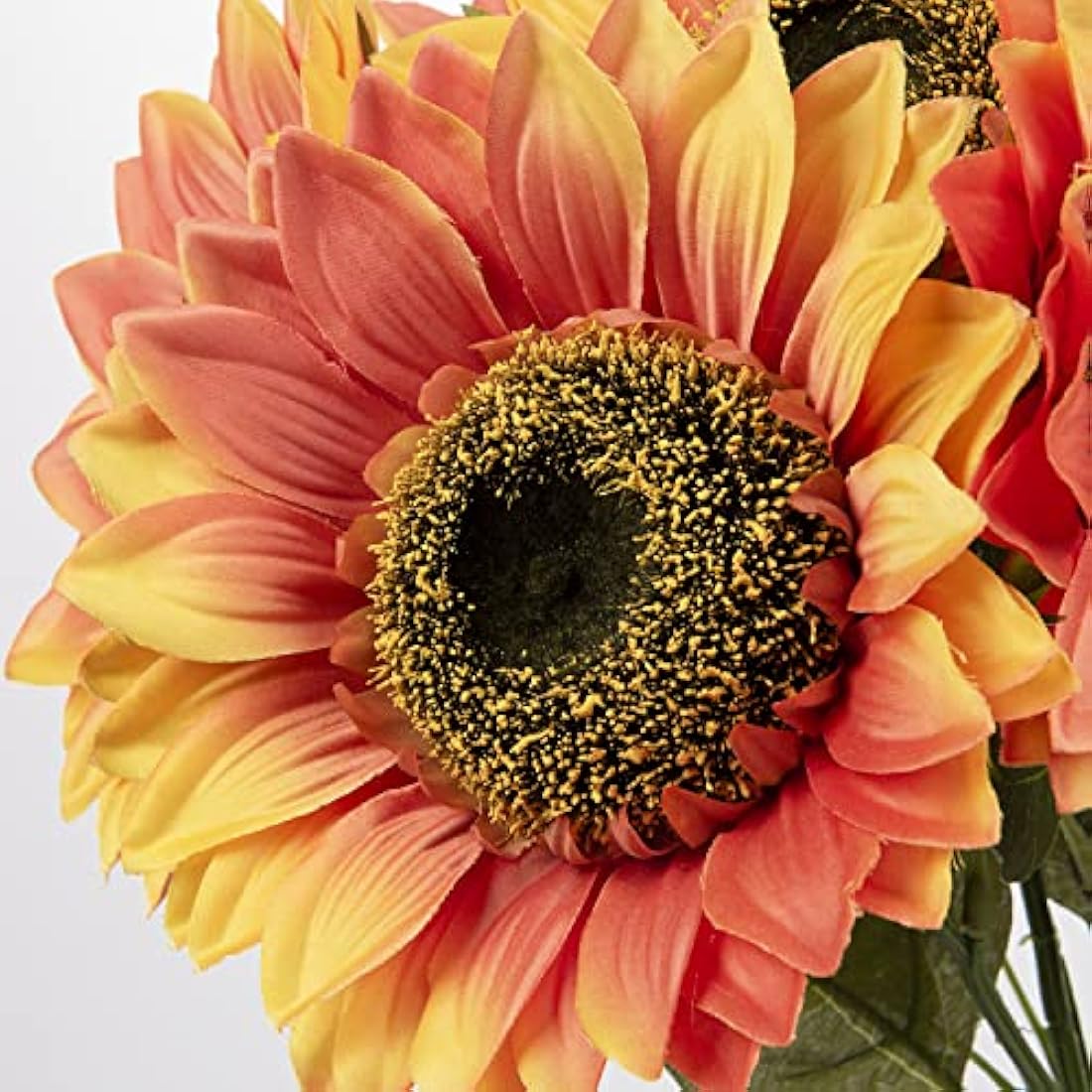 Briful 6-Pack Large Silk Sunflowers | 33" Tall Faux Floral Arrangement