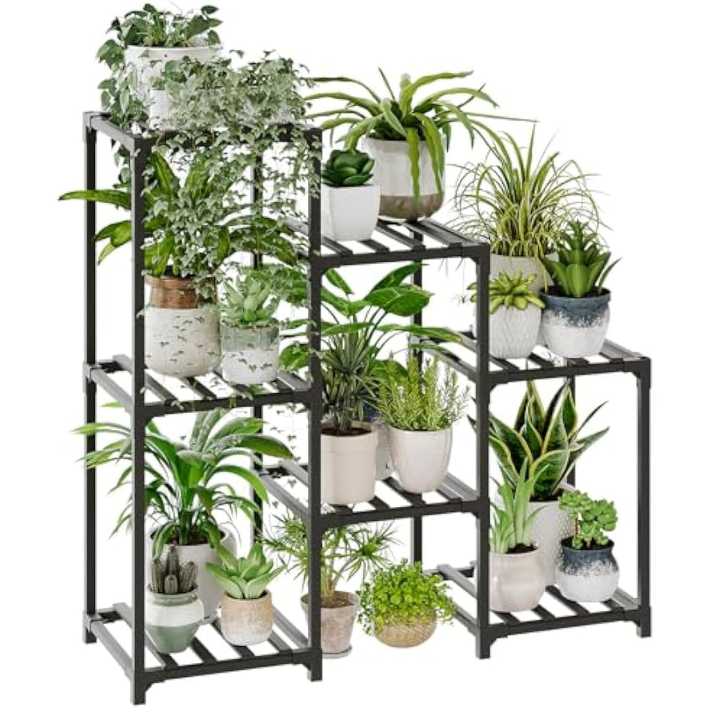 Bamworld 7-Tier Bamboo Plant Stand – Indoor Outdoor Ladder Shelf