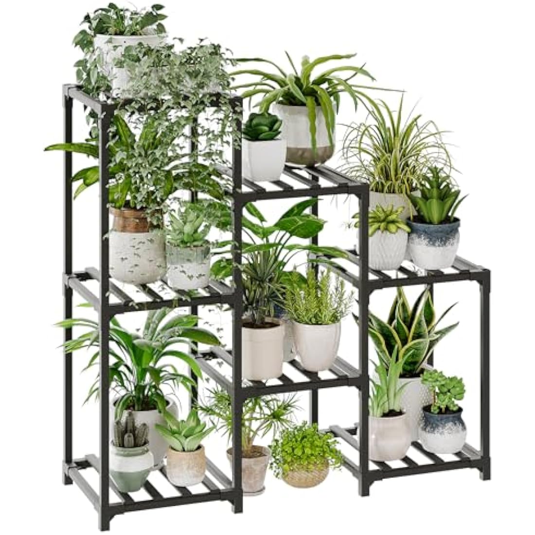 Bamworld 7-Tier Bamboo Plant Stand – Indoor Outdoor Ladder Shelf