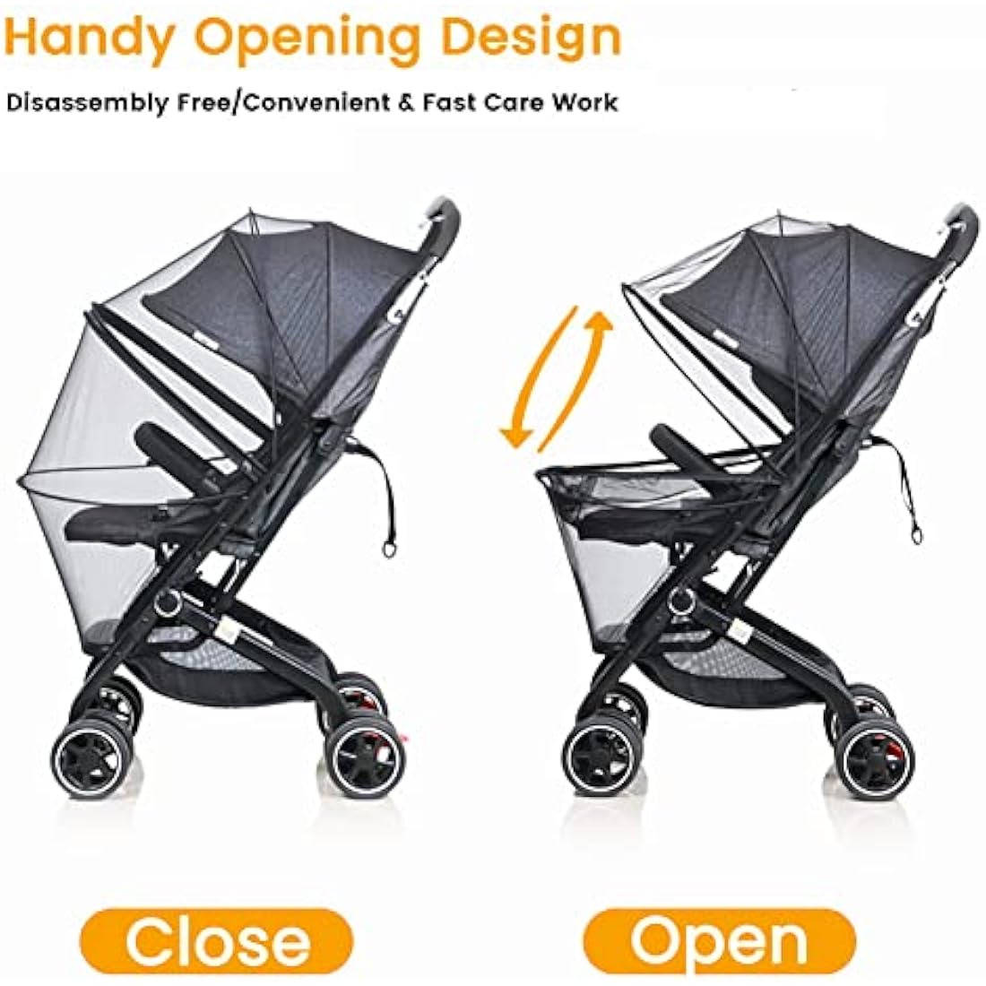 Orzbow Universal Baby Mosquito Net for Prams – Breathable Mesh Bug Cover