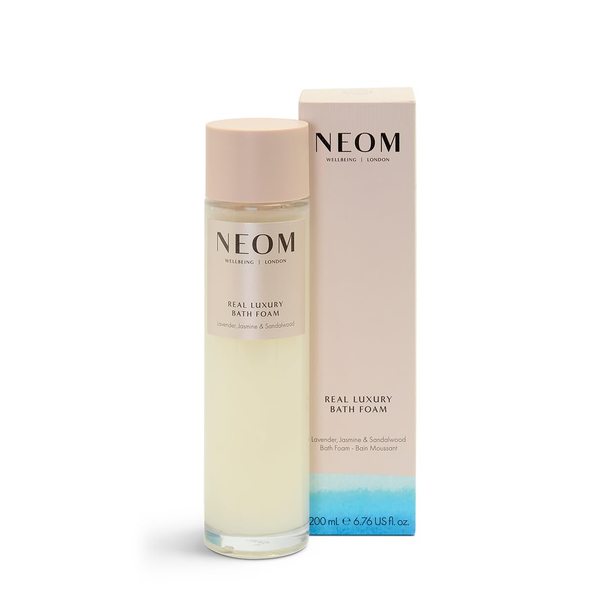 NEOM Real Luxury Bath Foam – Lavender & Jasmine Essential Oils (200ml)