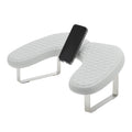 VOCOSTE Nail Arm Rest with Phone Holder | PU Leather Manicure Pillow, Gray