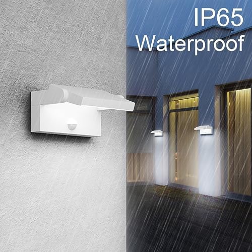 Klighten 24W Motion Sensor Wall Light – Swiveling IP65 Aluminum LED Lamp