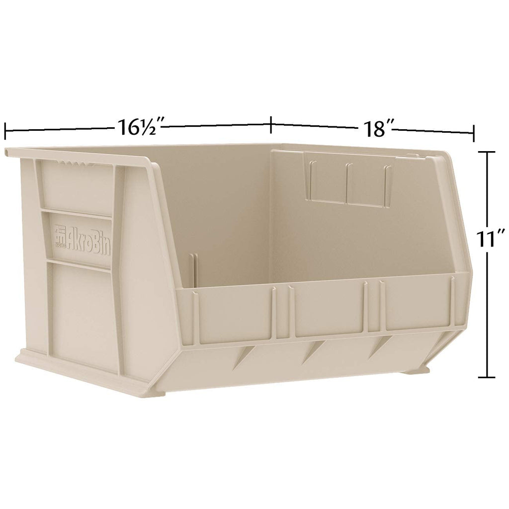 Akro-Mils 30270 AkroBins Plastic Storage Bins, Space-Saving Stackable Bins for Garage, Pantry, Craft Organization, 45.7 cm x 41.9 cm x 27.9 cm, Black - image 2