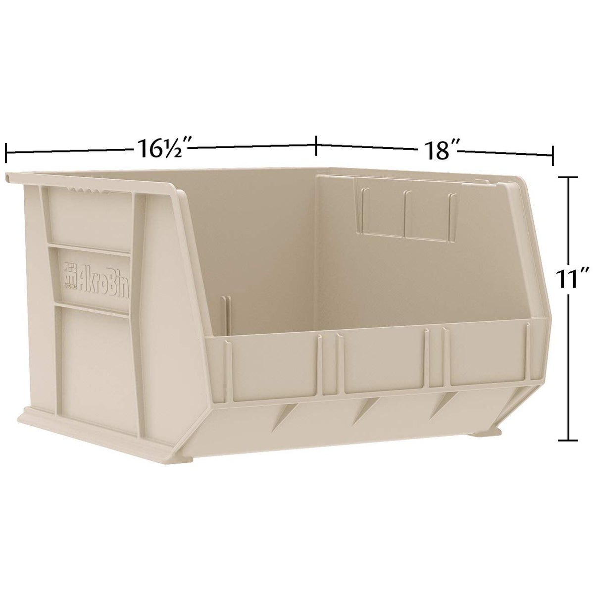 Akro-Mils 30270 AkroBins Plastic Storage Bins, Space-Saving Stackable Bins for Garage, Pantry, Craft Organization, 45.7 cm x 41.9 cm x 27.9 cm, Black - image 2