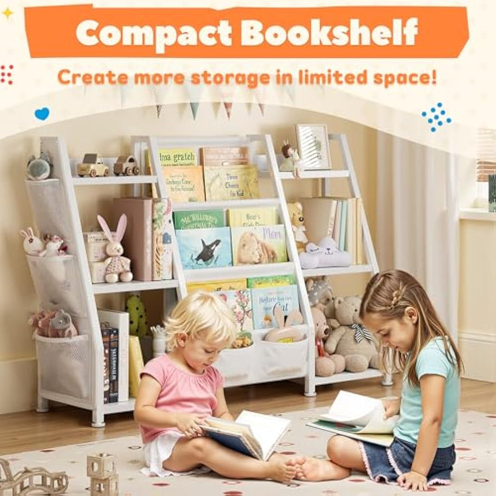 Kids Bookshelf & Toy Storage – 3-Tier Wooden Bookcase