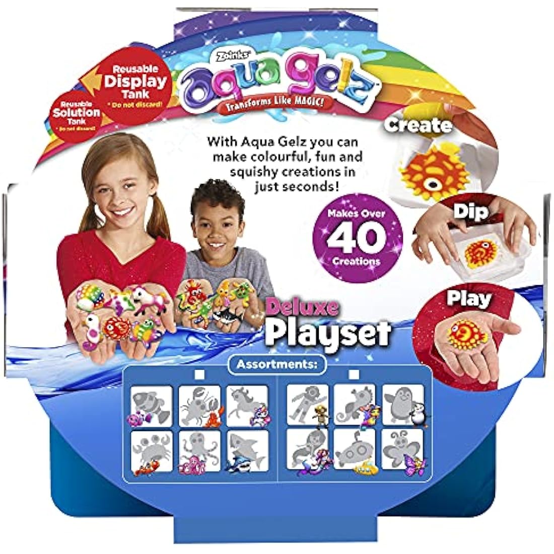 John Adams Aqua Gelz Deluxe Core PlaySet – 40 Squishy DIY Creations