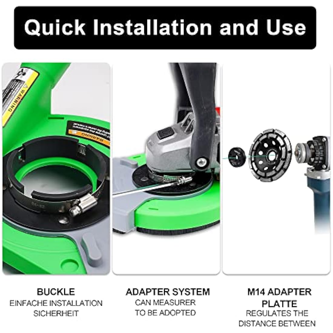 Diment Power 5" Angle Grinder Dust Shroud & Diamond Cup Wheel Kit