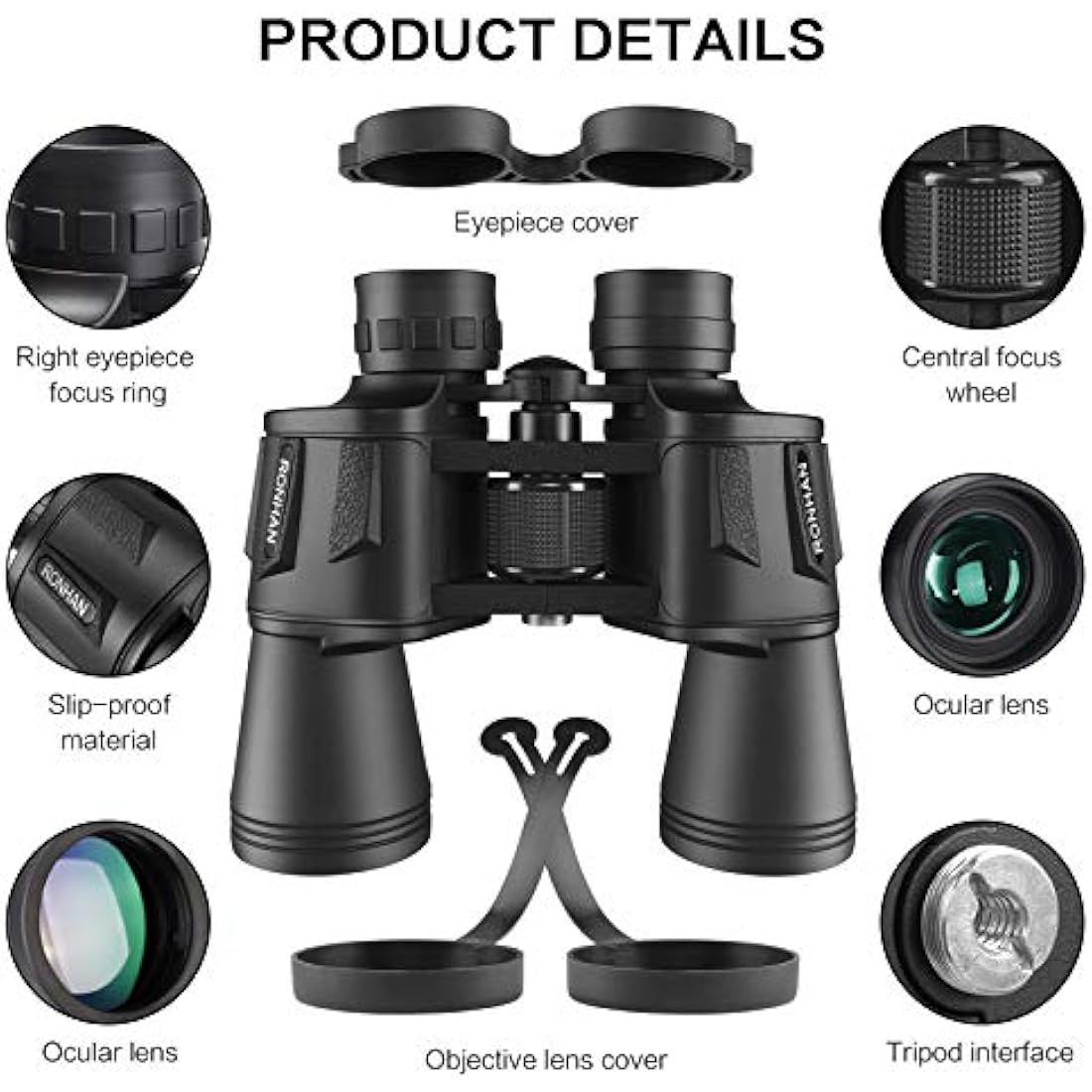20x50 High Powered HD Binoculars – Waterproof Optics