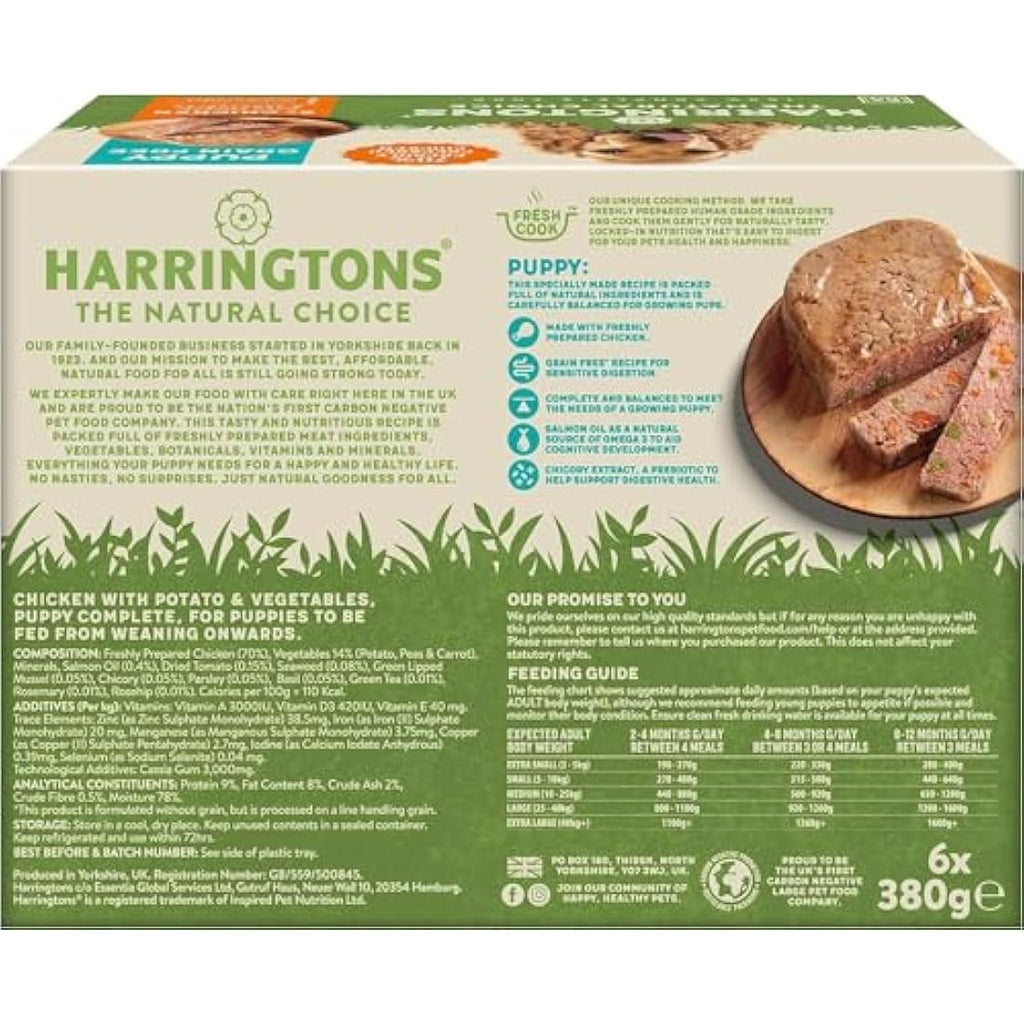 Harringtons Grain Free Puppy Wet Food – Chicken & Potato 6x380g