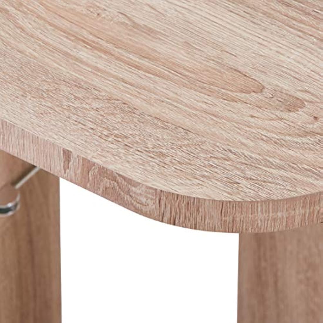 GOLDFAN 3-Tier Glass and Wood Side Table – Modern Oak End Table
