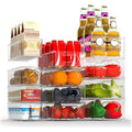 Finew Fridge Organiser Set of 12 | Stackable Clear BPA-Free Storage Bins