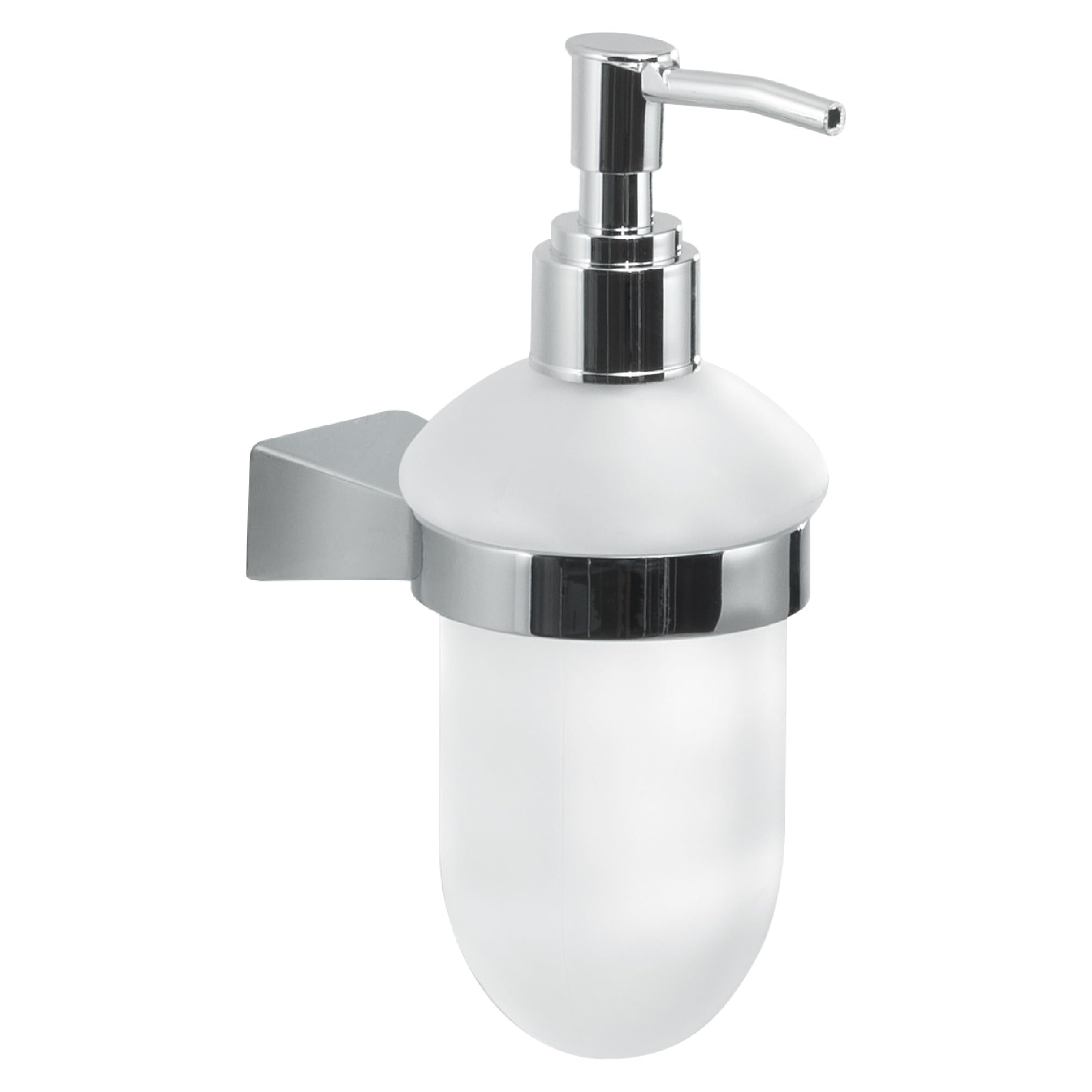 Gedy Tonale Wall Mounted Soap Dispenser - Chrome & Satin Glass