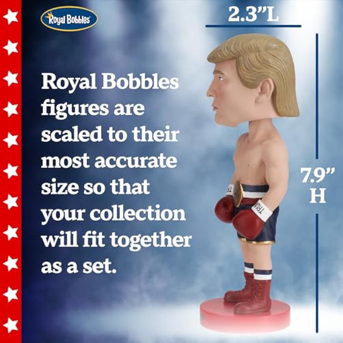 Royal Bobbles Donald Trump Boxer Bobblehead | Premium Polyresin Figure