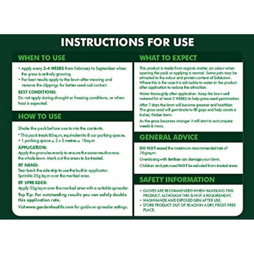 Westland SafeLawn Natural Lawn Feed & Seed - Child & Pet Safe, 2.8kg