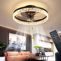 Jolof Store Modern LED Ceiling Fan with Light – 50CM Dimmable Black
