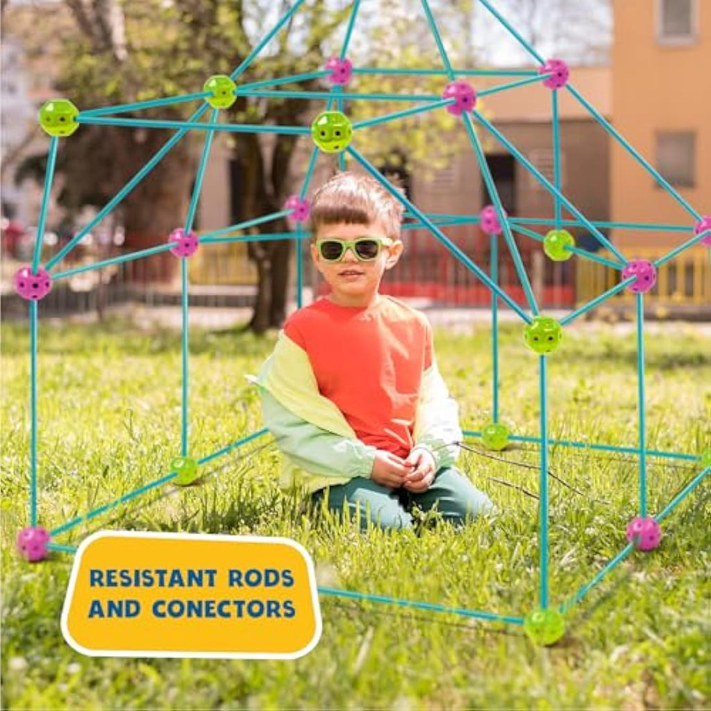 Fort Building Kit for Kids – 70 Piece STEM Construction Toy