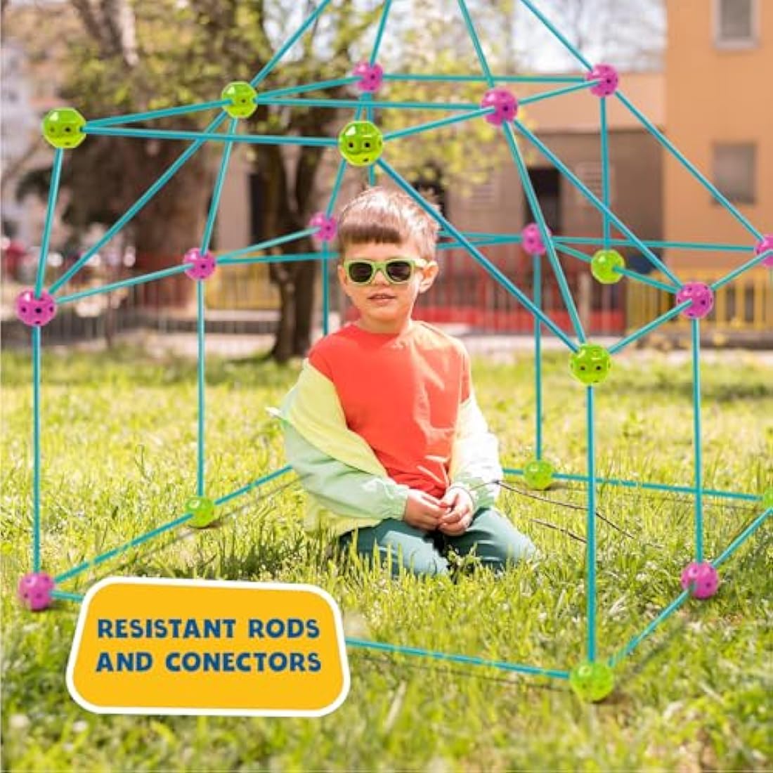 Fort Building Kit for Kids – 70 Piece STEM Construction Toy