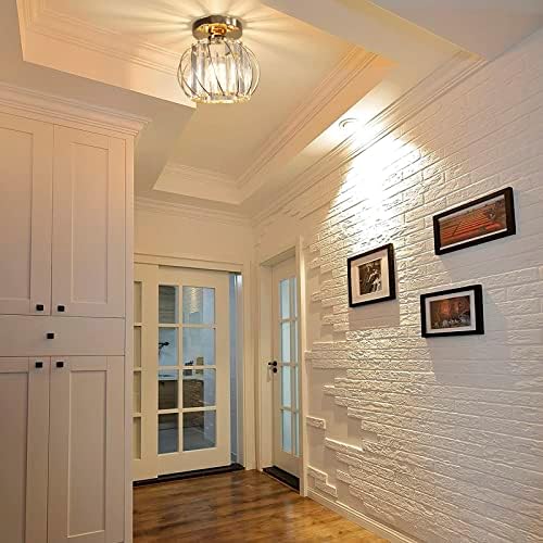 Crystal Chandelier Ceiling Light – 2 Pack Gold Flush Mount