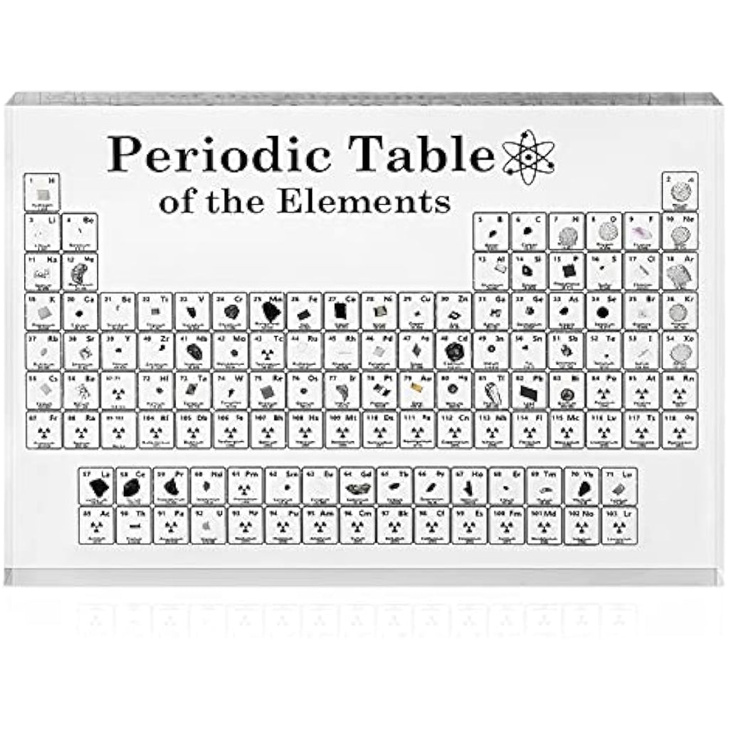 Jolof Store Periodic Table with Real Elements – Acrylic Science Decor