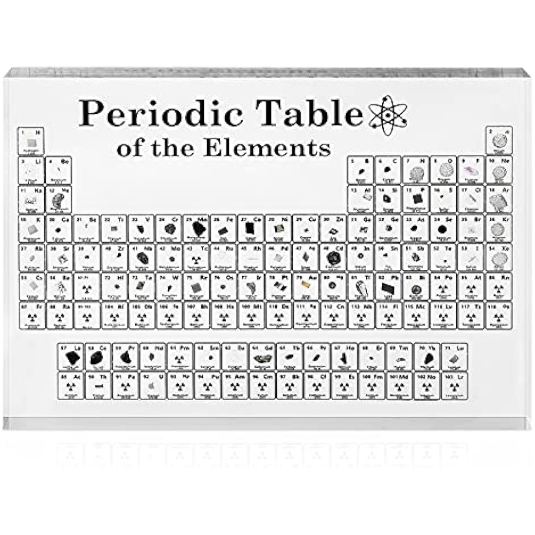 Jolof Store Periodic Table with Real Elements – Acrylic Science Decor